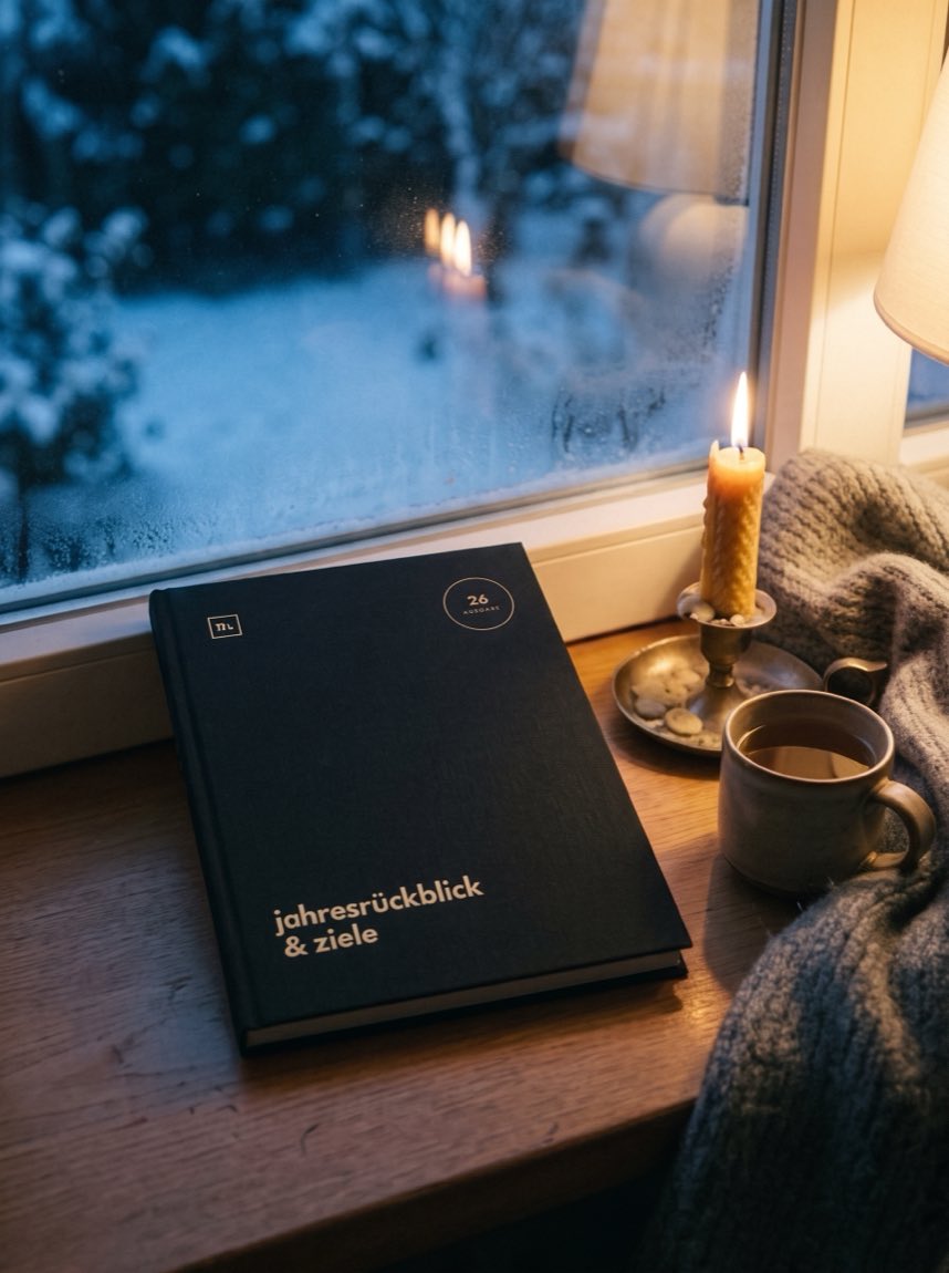 Die Ausgabe 26 liegt bei Kerzenlicht auf einer Fensterbank, daneben eine Tasse und eine Wolldecke